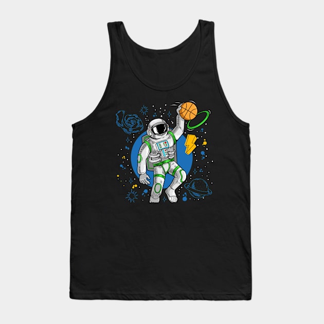 astronaut basketball space Tank Top by Mako Design 